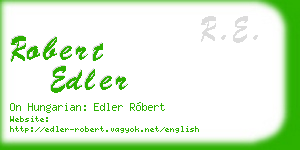robert edler business card